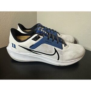 Nike Air Zoom Pegasus 40 Duke Mens Size 12.5 White Blue Black Running Shoes